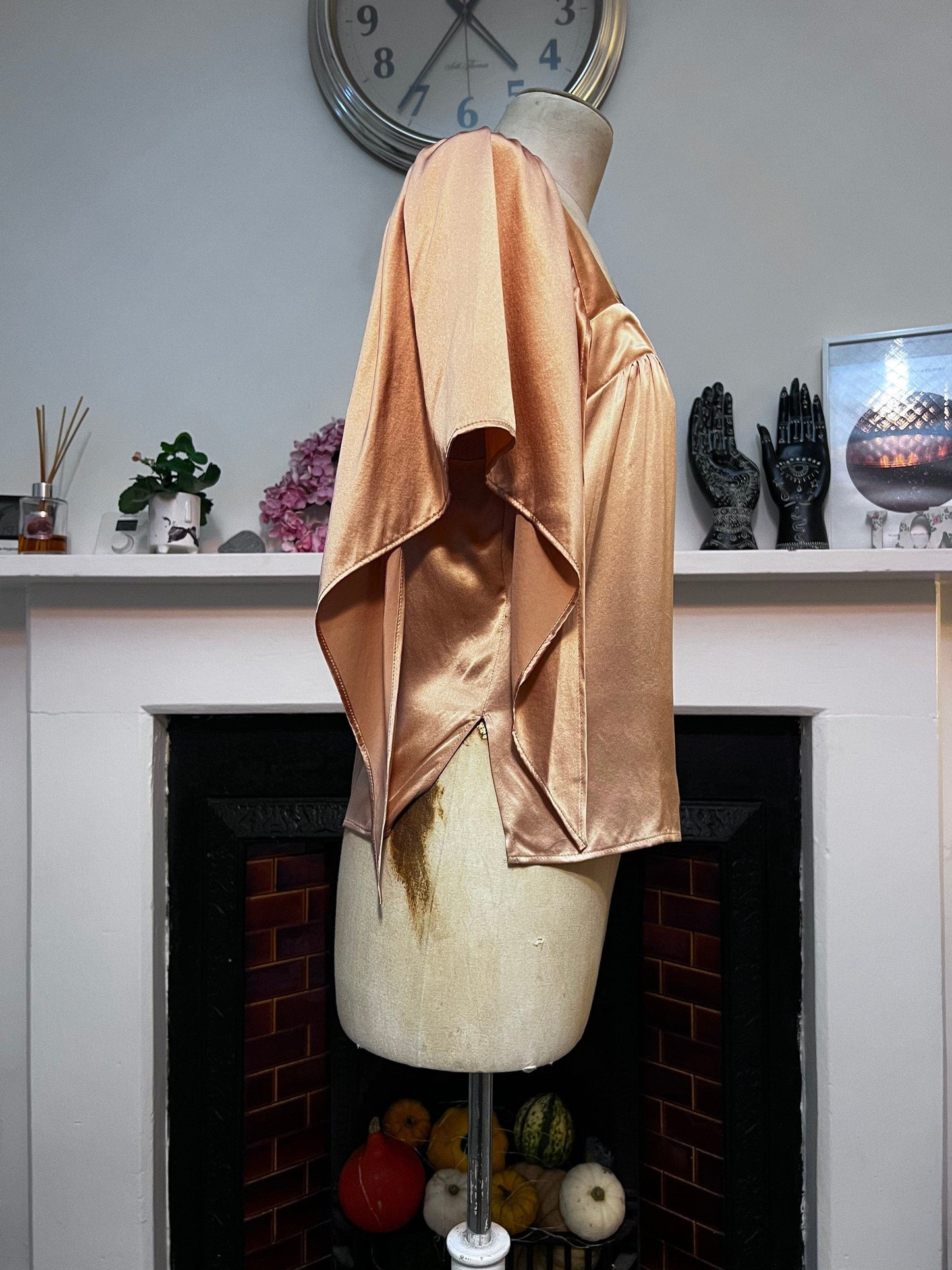 Vintage Rose Gold Silk Blouse - Paul and Joe Paris Silk Top - French Silk Blouse - Immaculate Vintage Blouse - Size 3