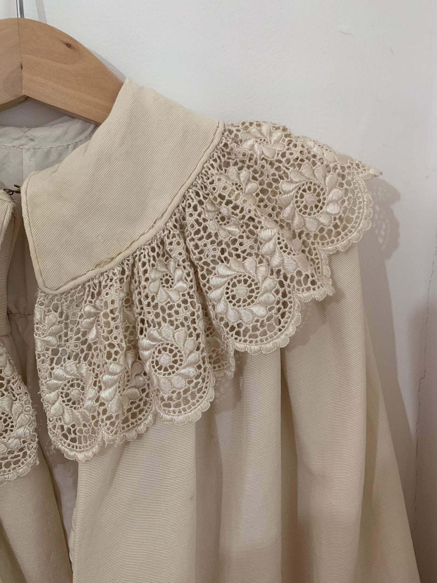 Antique Silk Christening Gown and cape, 19th Century Christening Gown, Heirloom Christening Gown, Antique Christening Cape Silk Exceptional
