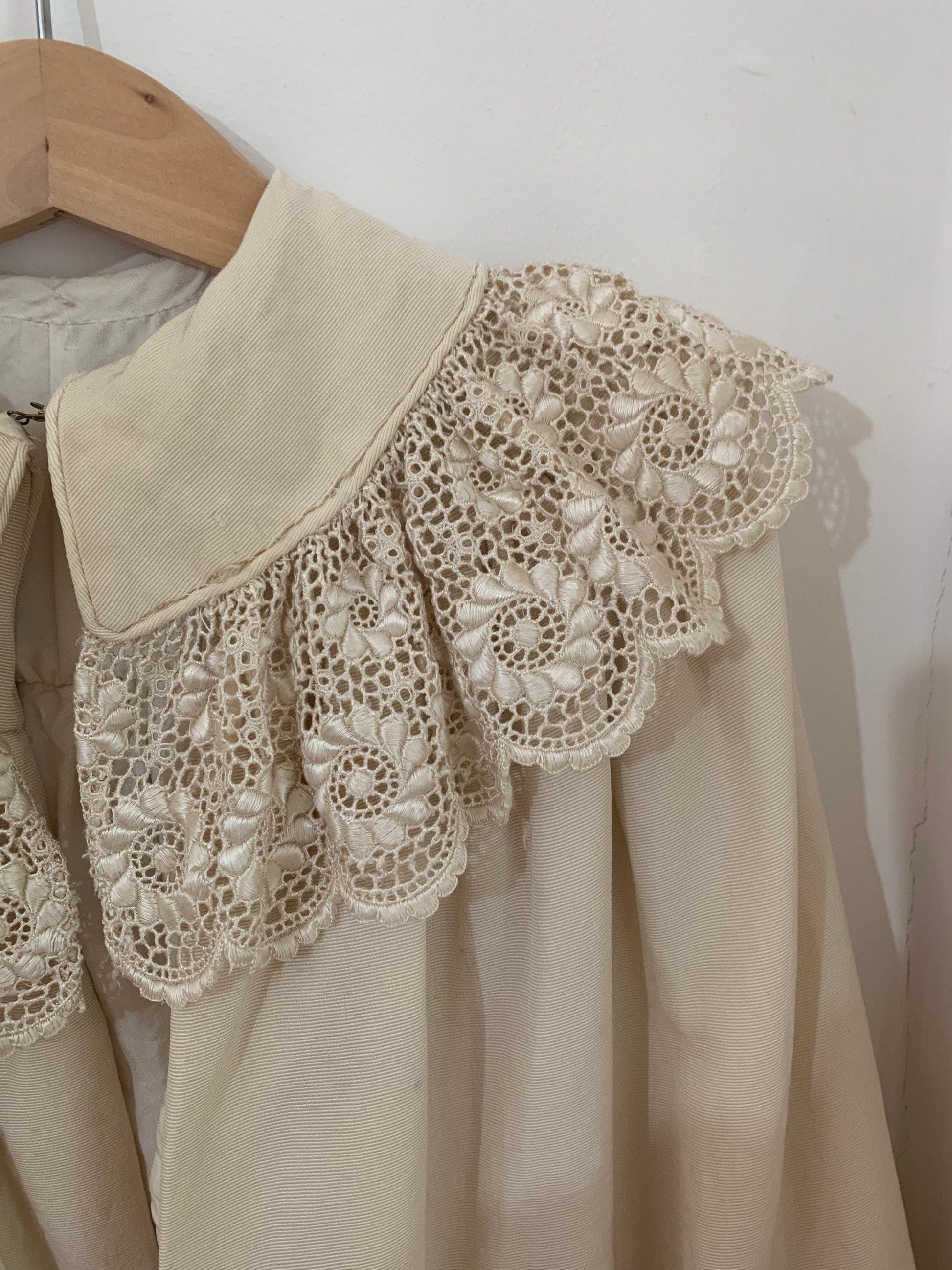 Antique Silk Christening Gown and cape, 19th Century Christening Gown, Heirloom Christening Gown, Antique Christening Cape Silk Exceptional