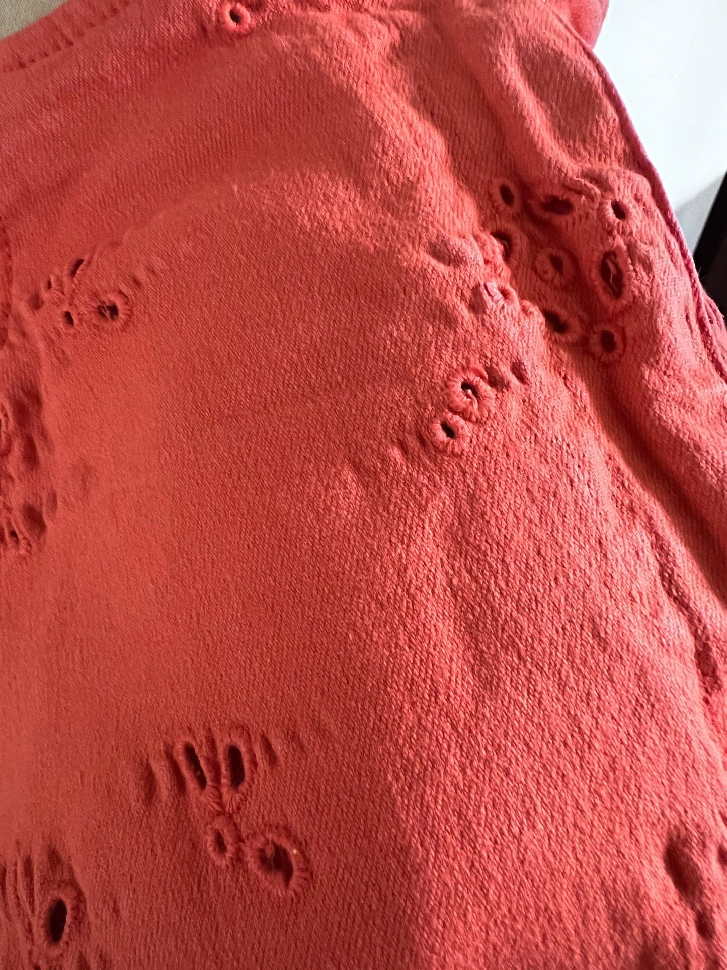 Vintage Christian Lacroix Jeans Orange Skirt - Broiderie Anglais Skirt Size EU48 Y2K Christian Lacroix Jeans Vintage Skirt, vintage denim