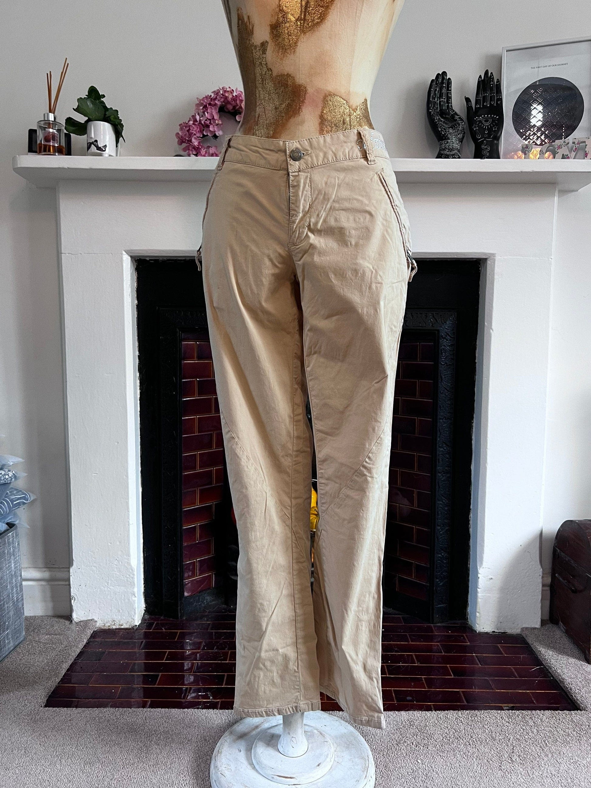 Vintage Trousers, Calvin Klein Cargo Trousers Zip Pockets and