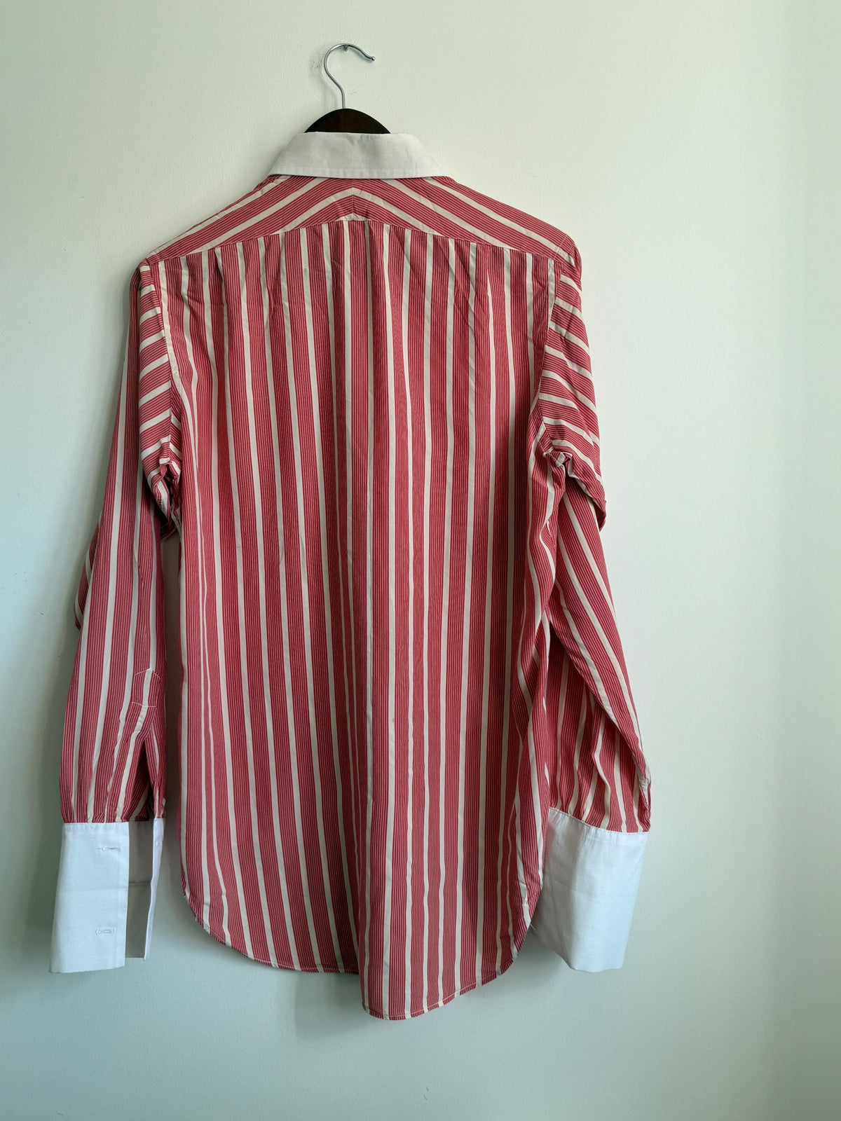 Vintage Turnbull & Asser Silk Bengal Stripe Dress Shirt – London Made, Collar 16