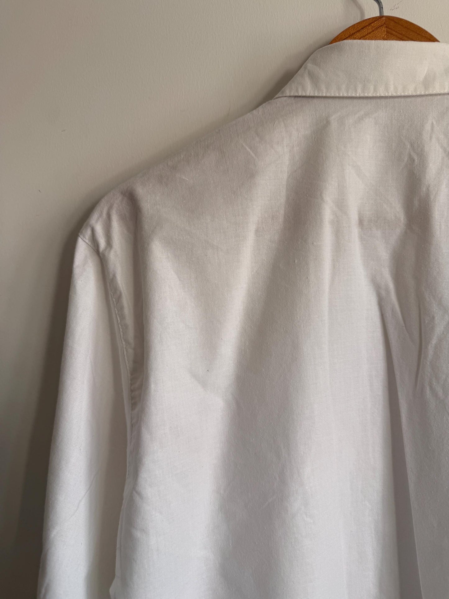 Vintage White Cotton Ruffle Lace Blouse | Romantic Victorian Cottagecore Shirt