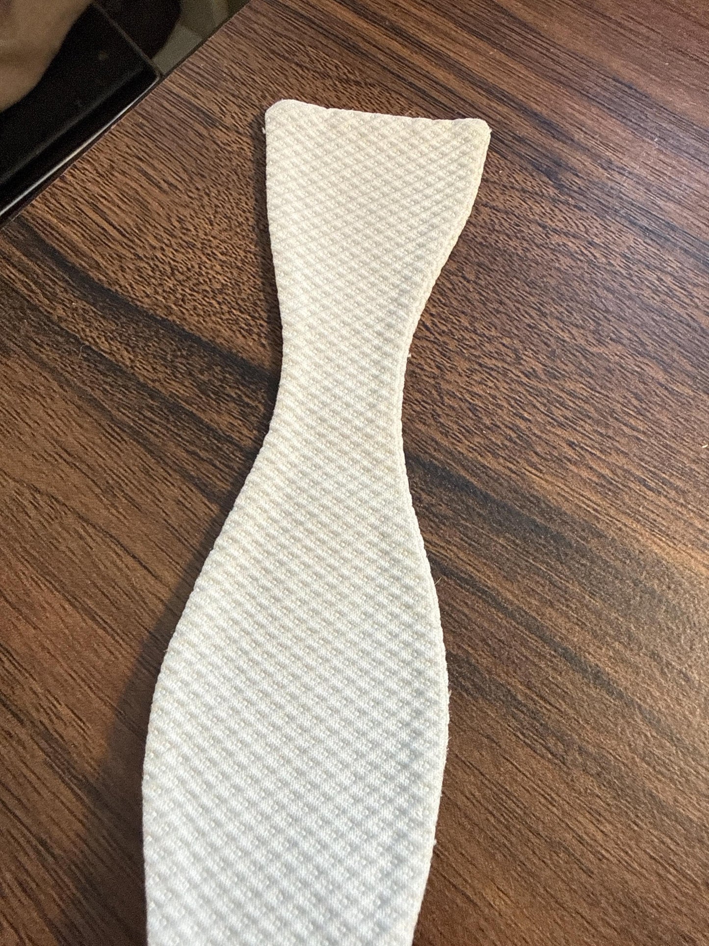 Vintage White Marcella Cotton Self-Tie Bow Tie | Piqué Weave Formalwear