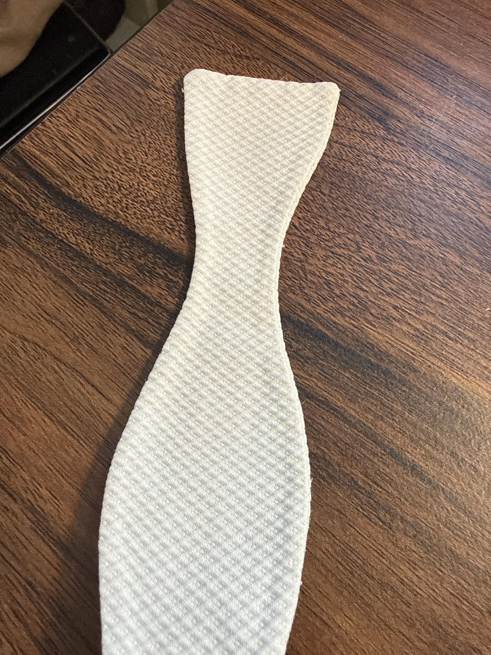 Vintage White Marcella Cotton Self-Tie Bow Tie | Piqué Weave Formalwear