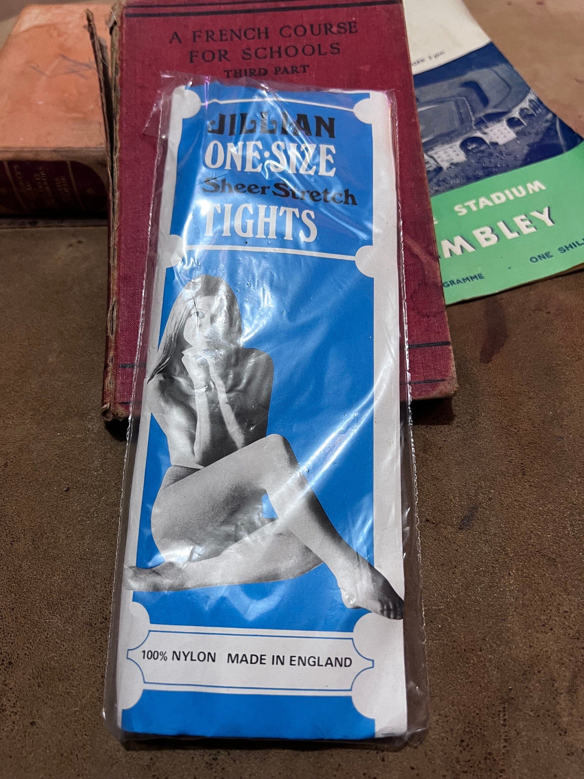Vintage Womens Dark Tan Tights Deadstock Tights Black and Brown Retro 60s 70s 1960s 1970s New in Packaging, vintage tights, vintage