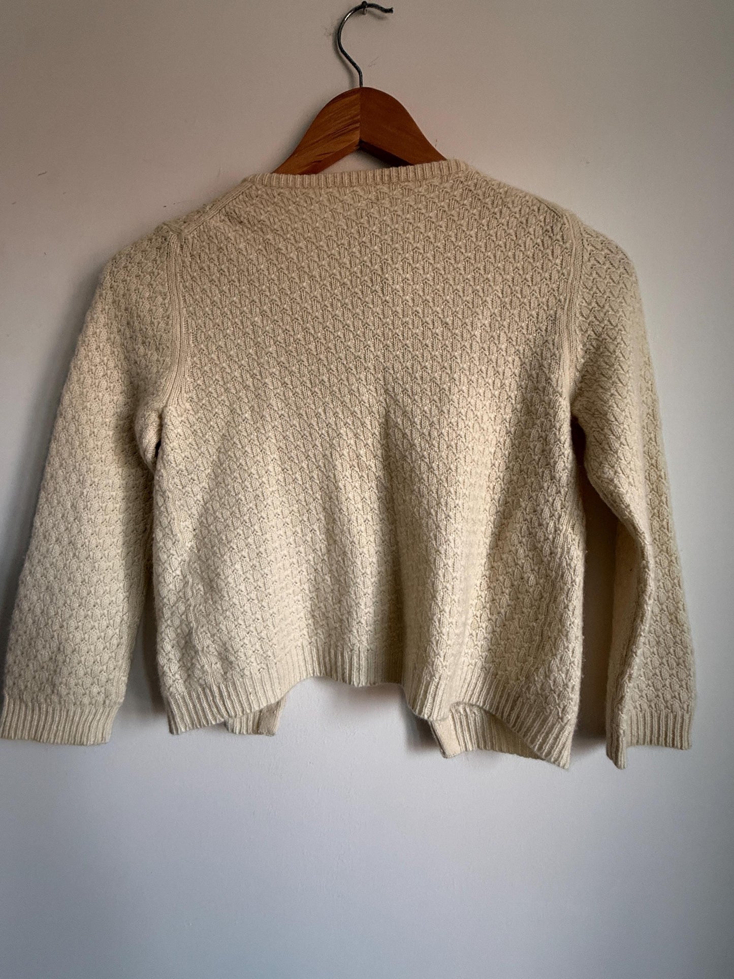 Vintage Y2K 90s Ezra Fitch Abercrombie & Fitch 100 Cashmere Crystal Embellished Cardigan 1950s style