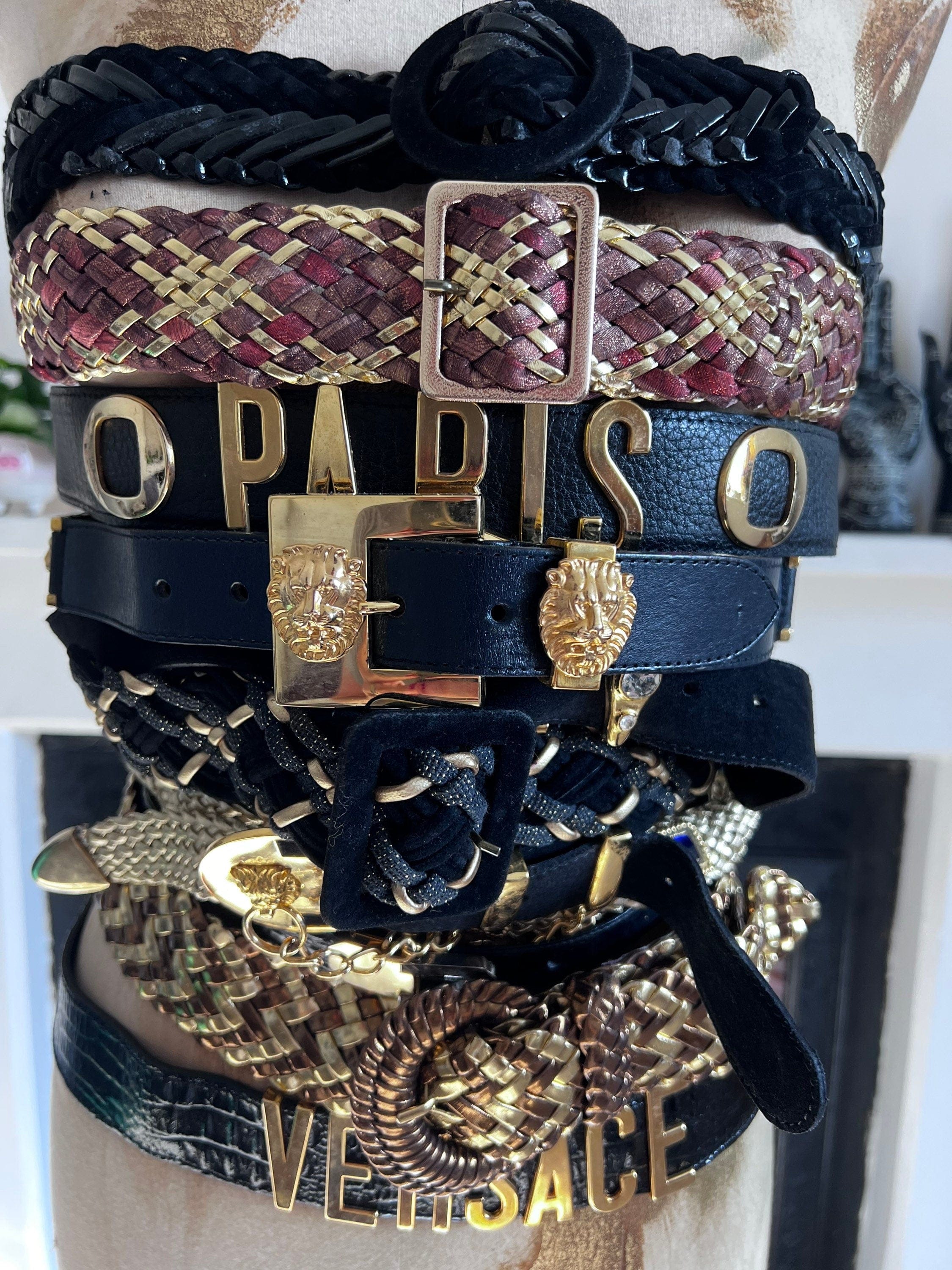 Wide shop metal belt