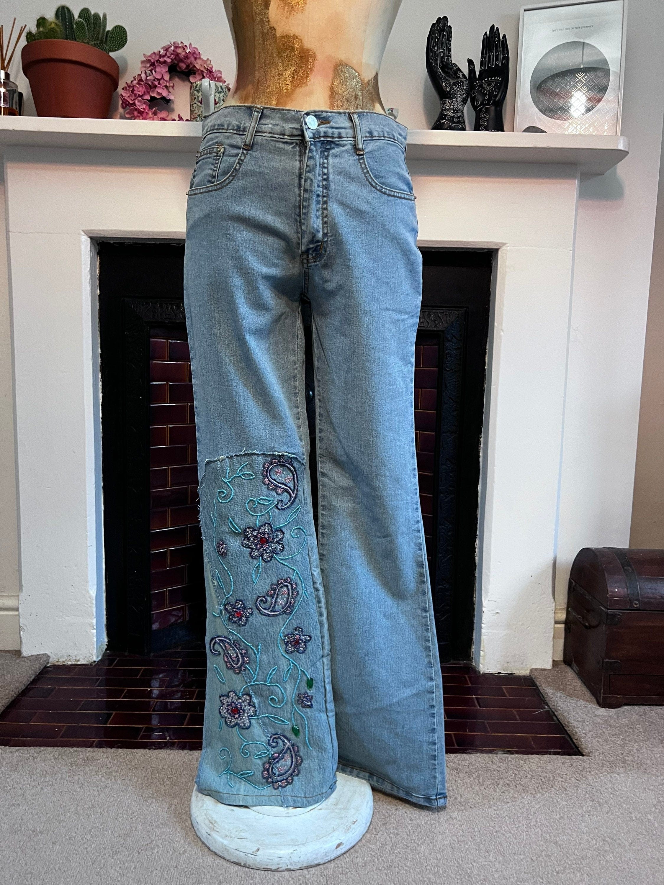 Vintage 90s blue Flared Jeans Bootcut Deadstock Vintage blue