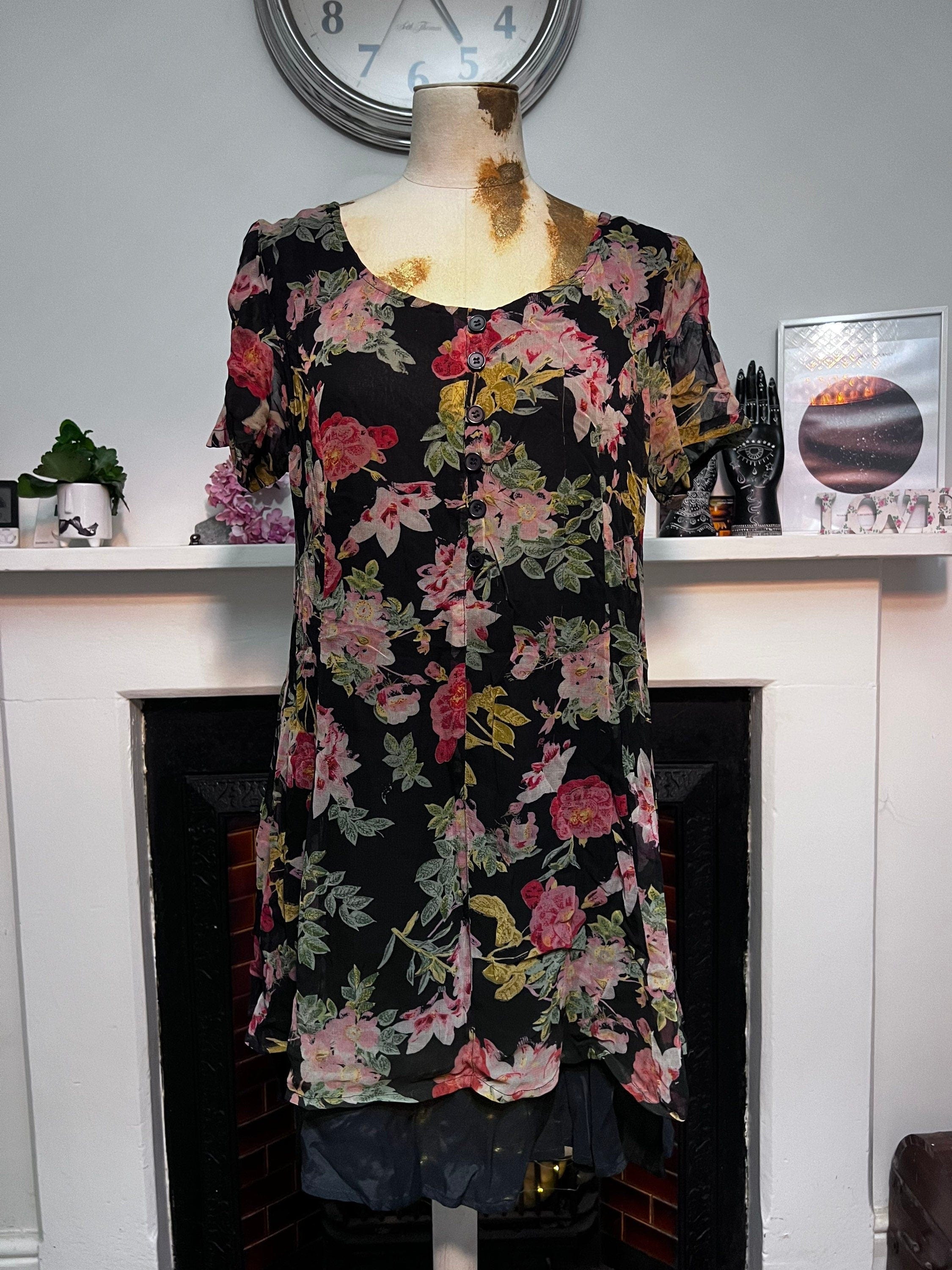 90s floral clearance grunge dress