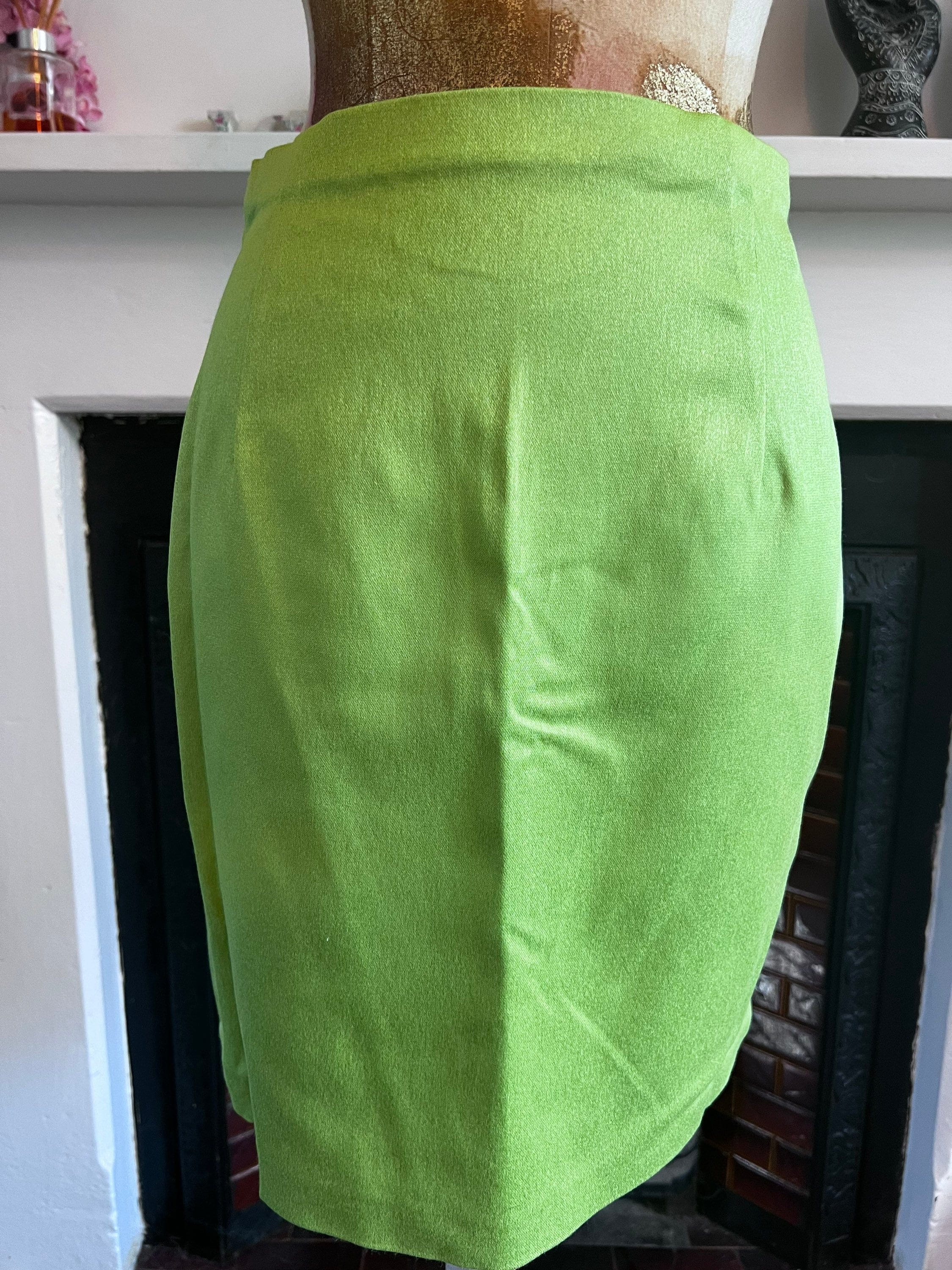 Lime green hot sale pencil skirt