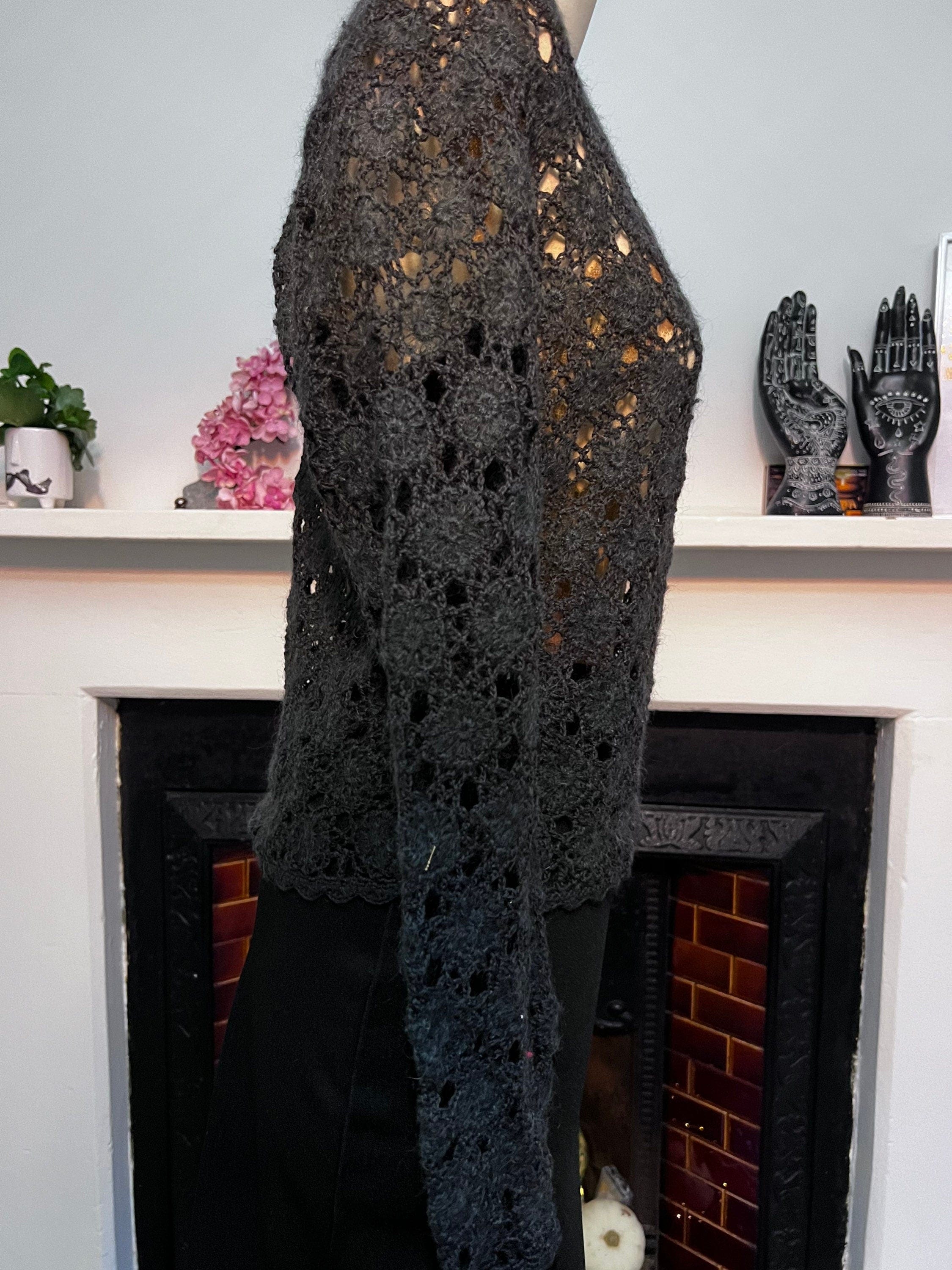 Crochet jumper cheap black