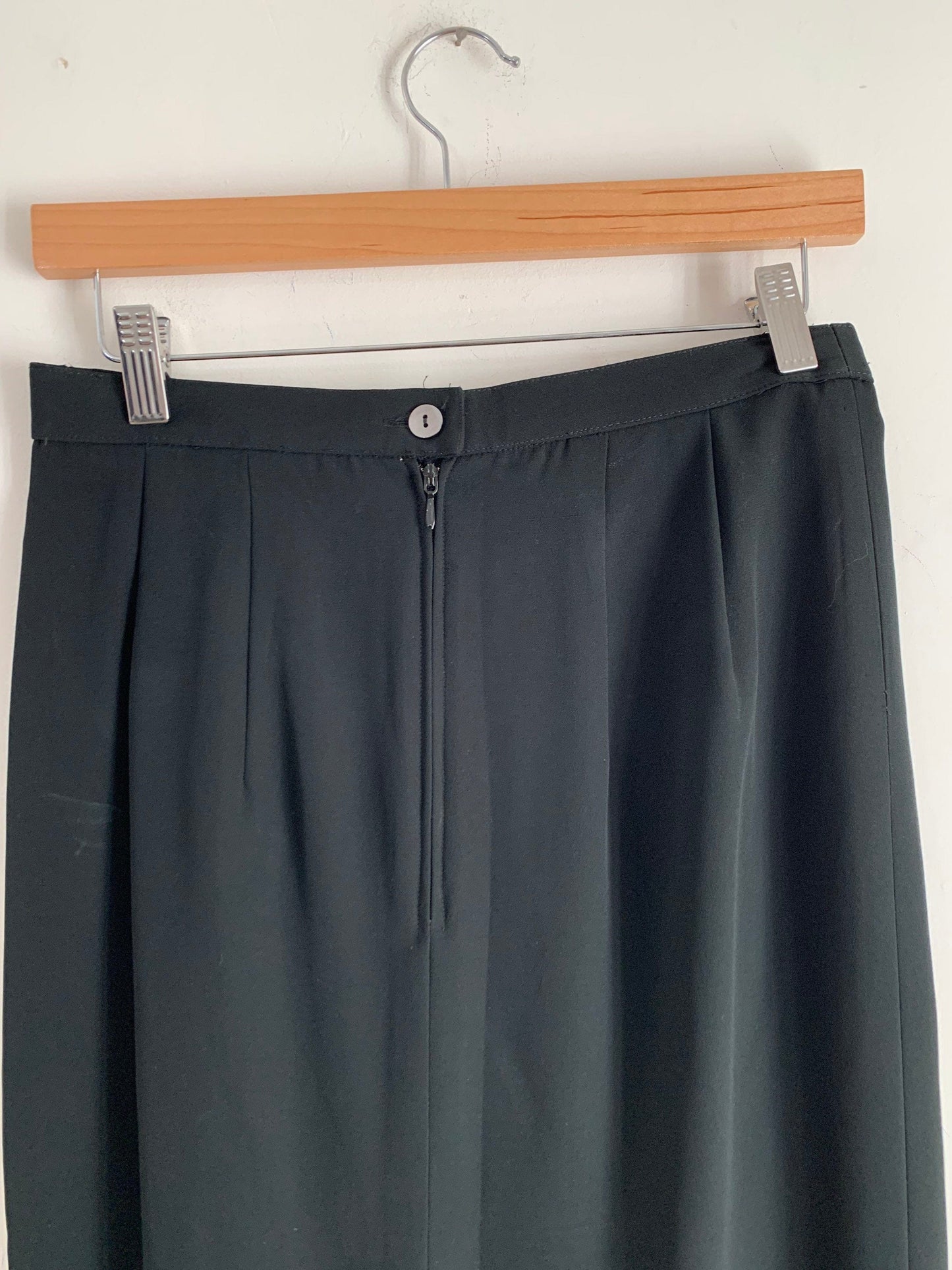 Vintage Black Pencil Skirt Knee Length  UK Size 8-10