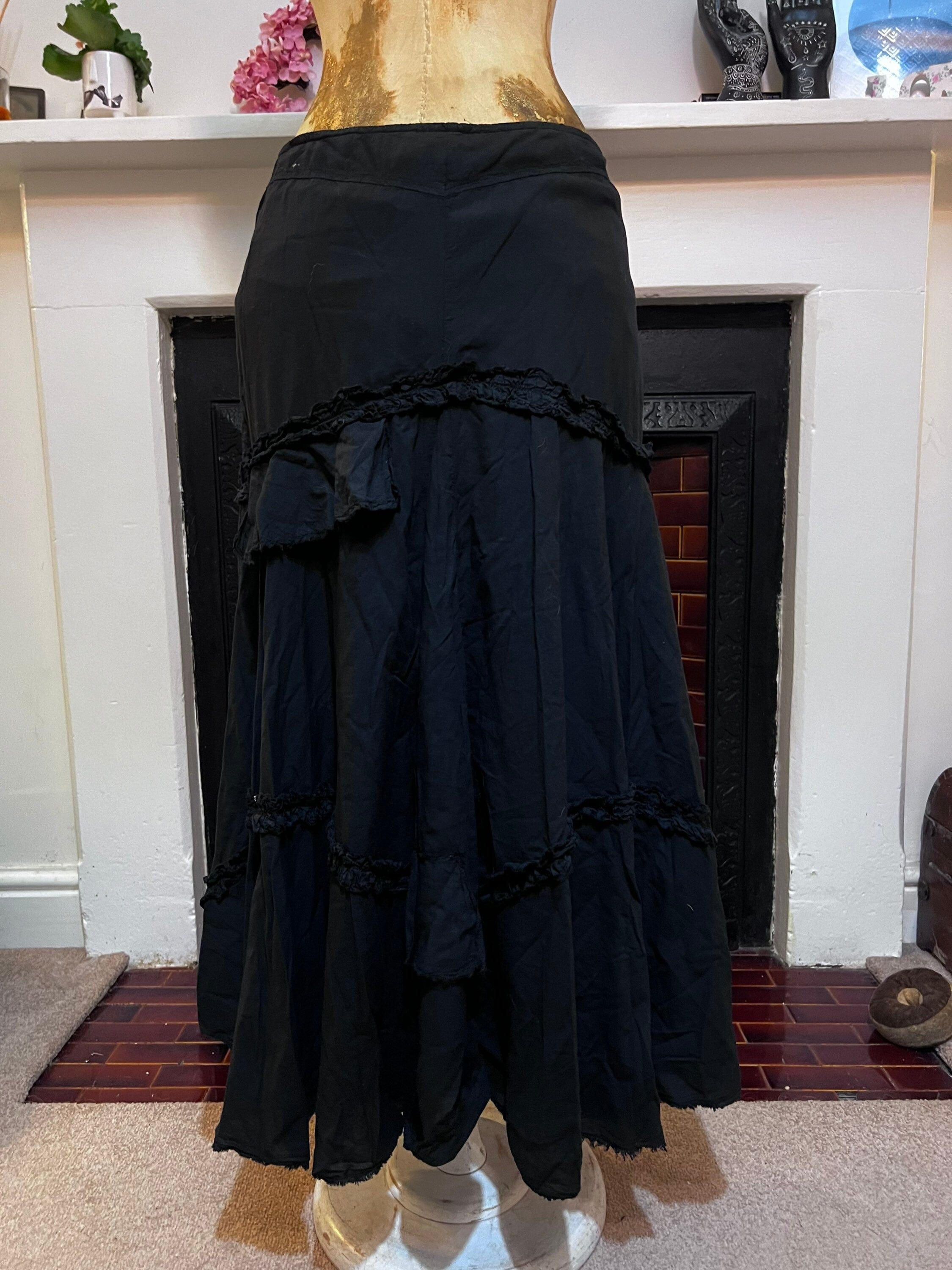Black lace vintage skirt sales