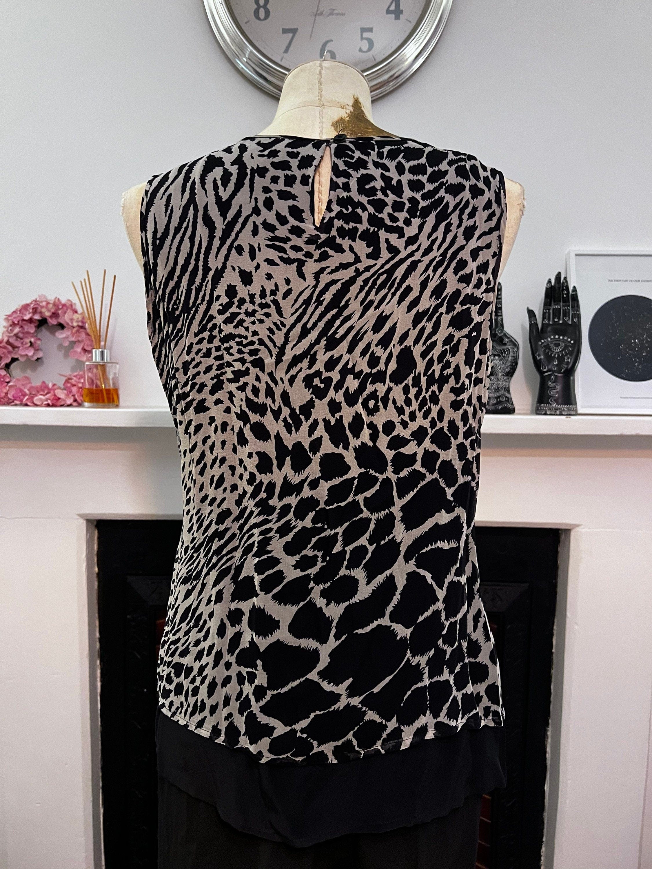 Silk sleeveless top vest top