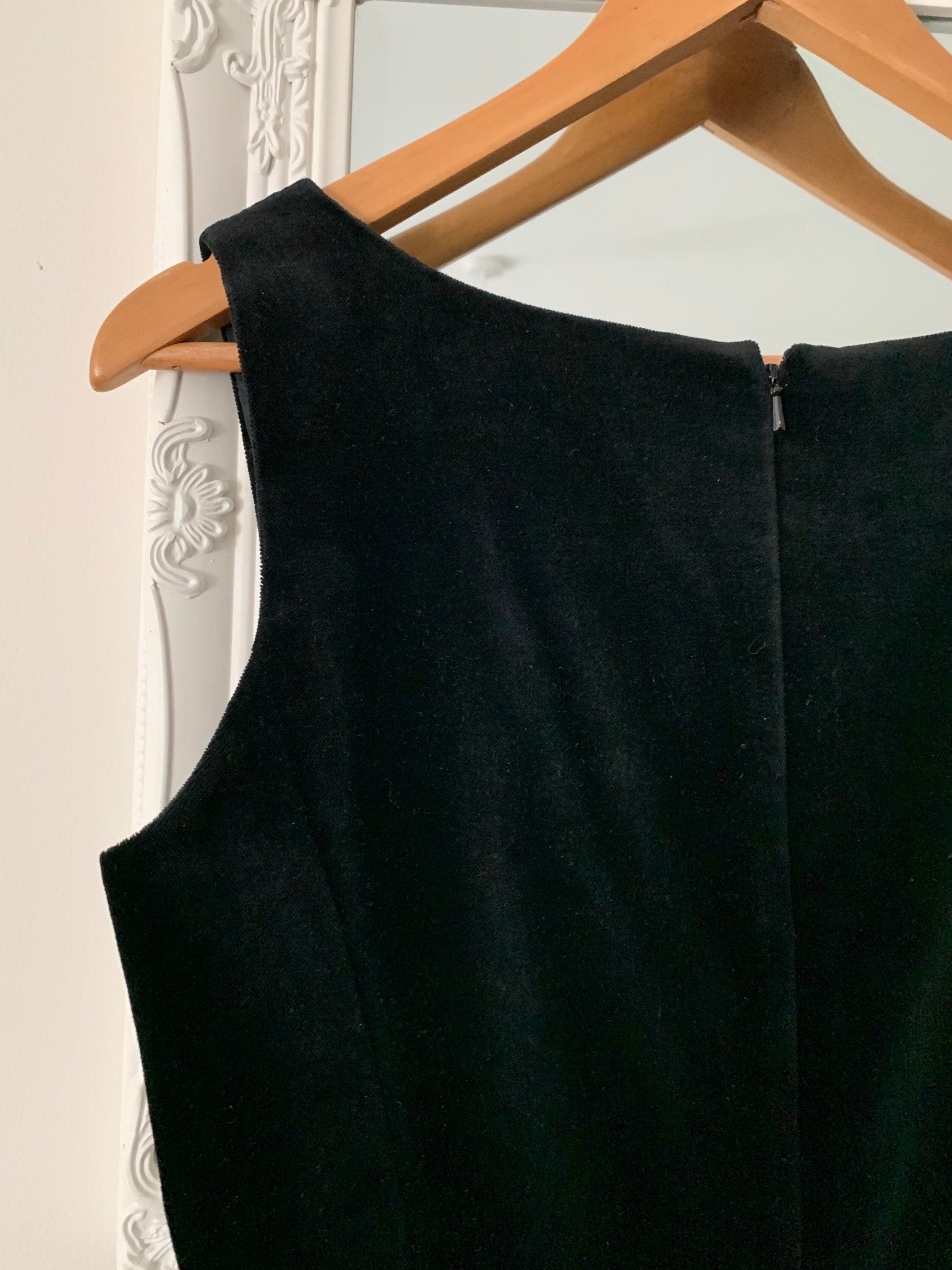 Laura ashley black velvet dress sales