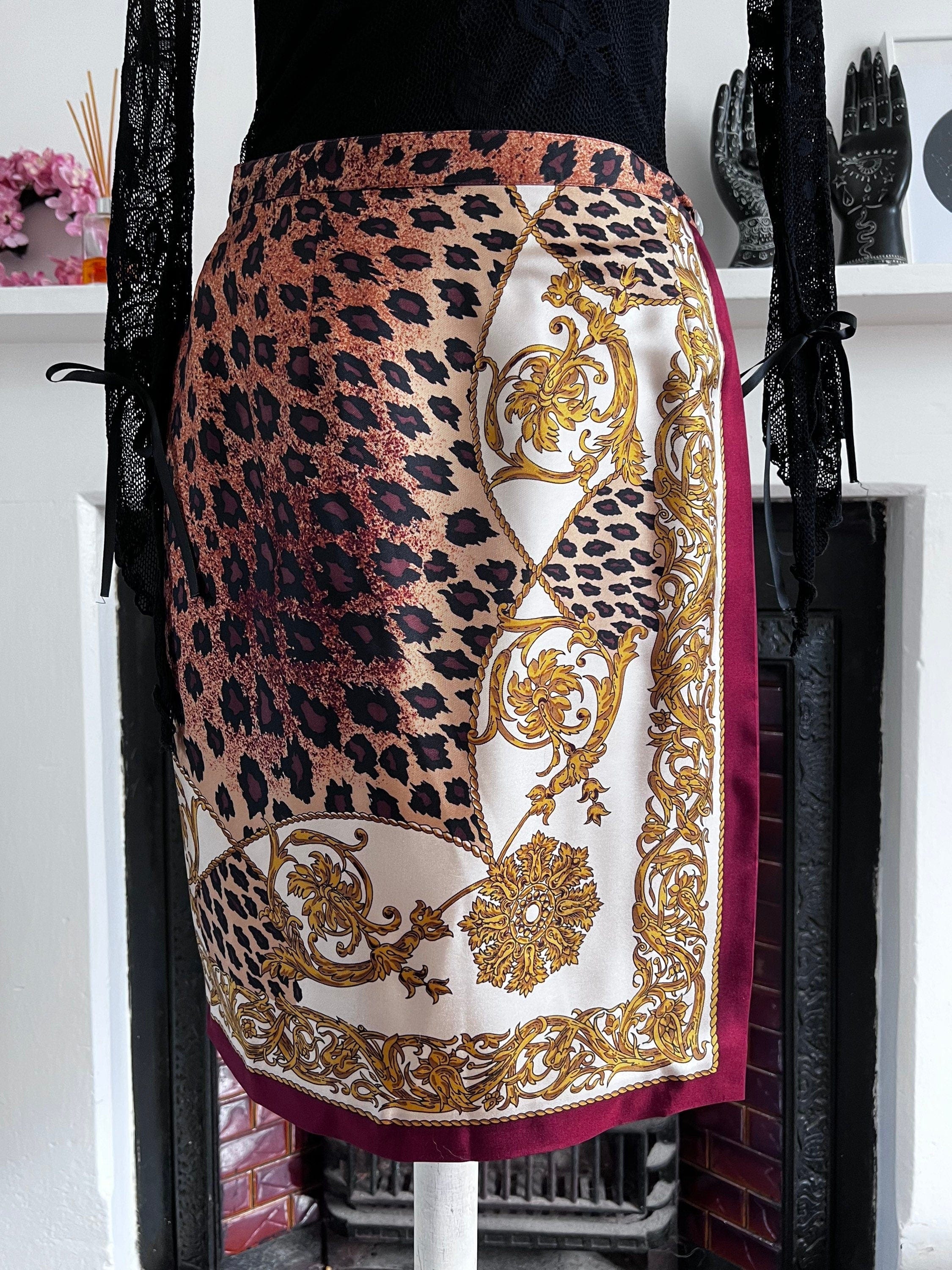 Animal print online wrap skirt uk