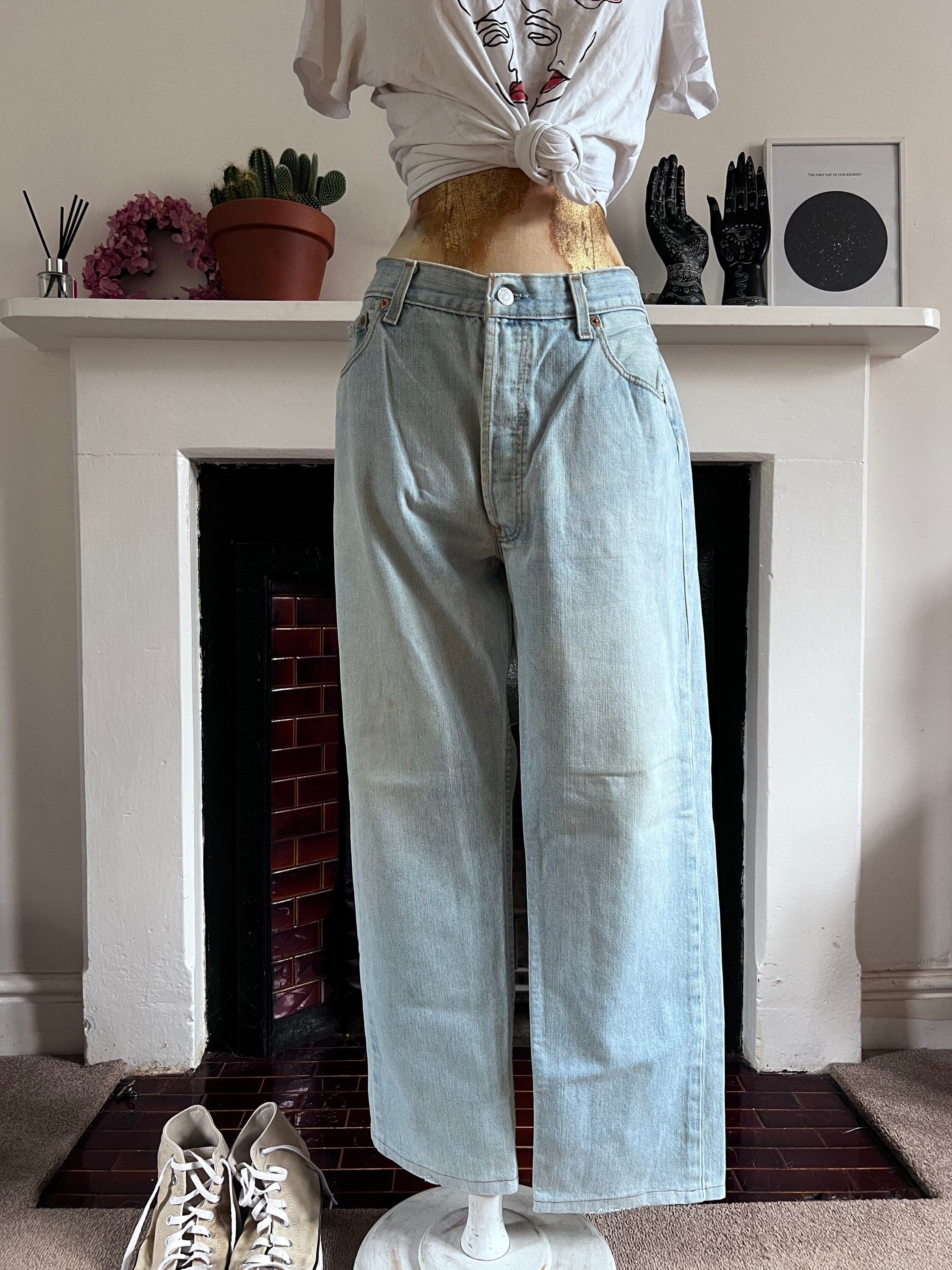 Vintage Levi 501 Jeans light stone wash denim jeans Levi Jeans