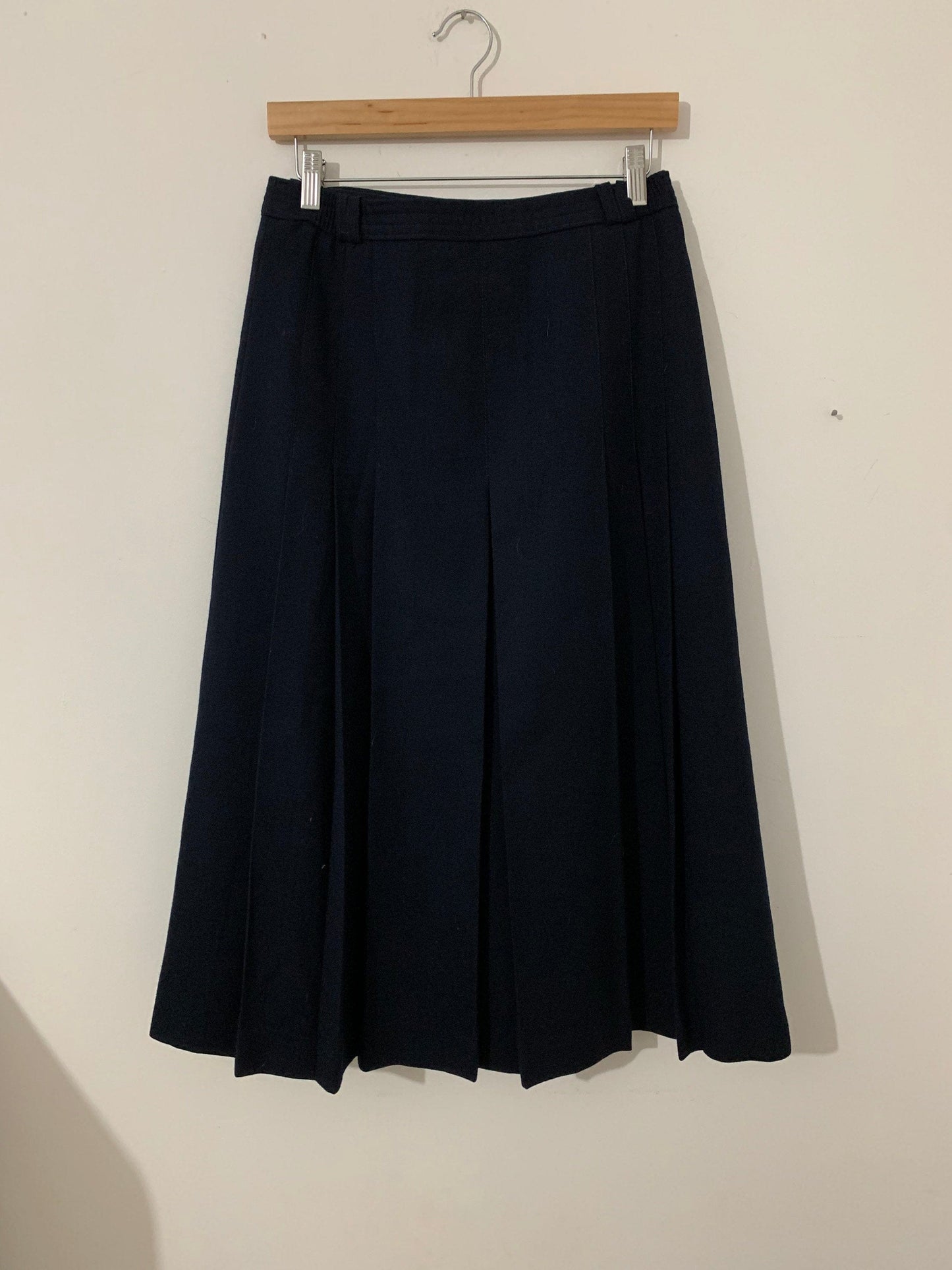Vintage Navy Blue Pencil Skirt Knee Length  UK Size 14 - Brendella