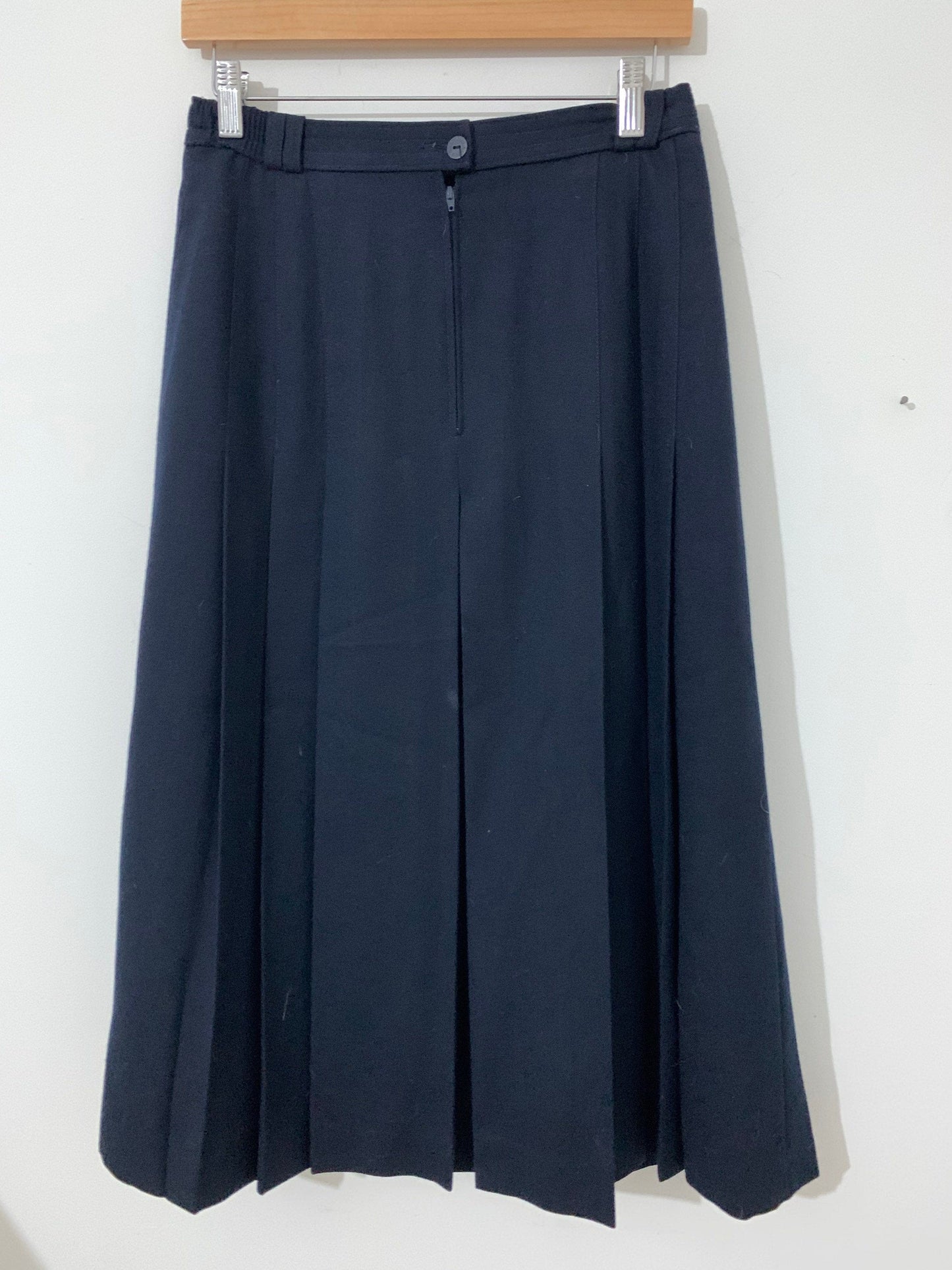 Vintage Navy Blue Pencil Skirt Knee Length  UK Size 14 - Brendella
