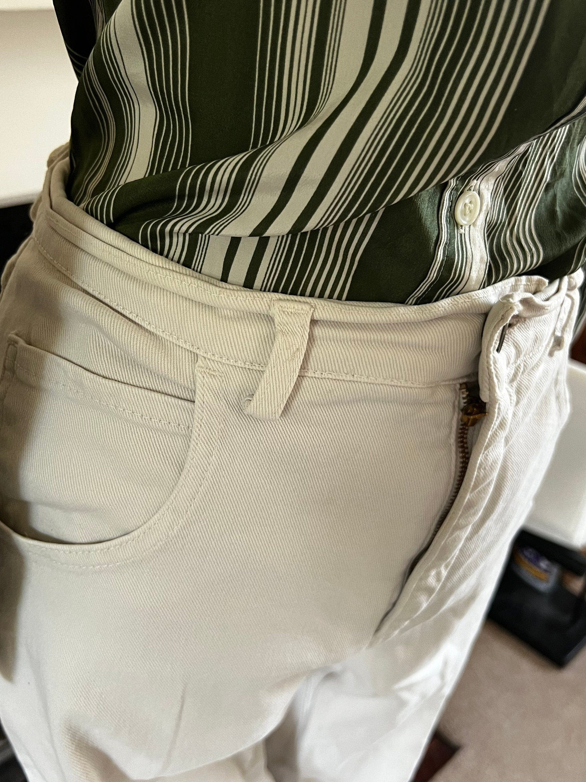 Vintage off White Giorgio 90s Jeans - White Jeans W32” L30” UK12