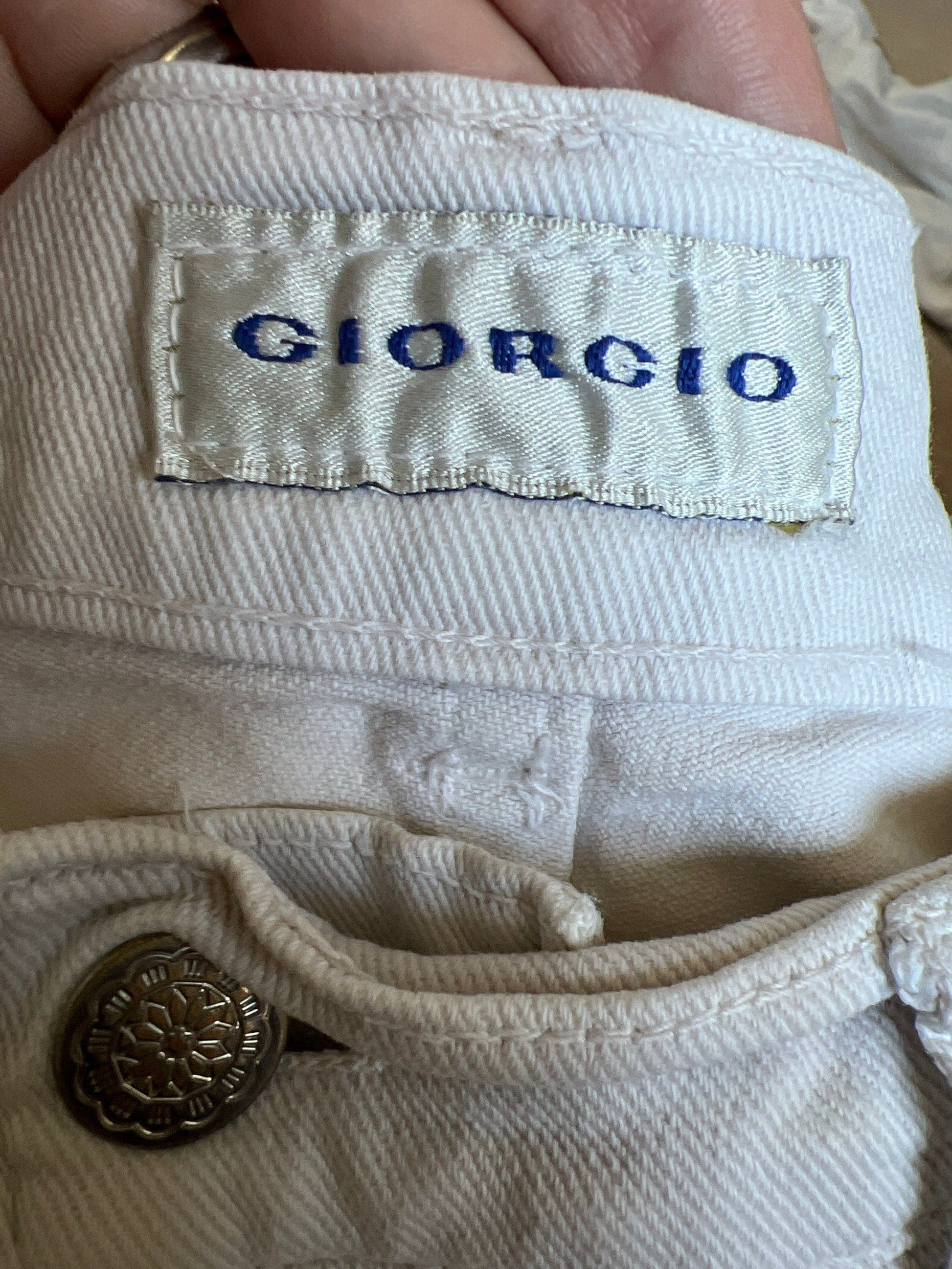 Vintage off White Giorgio 90s Jeans - White Jeans W32” L30” UK12