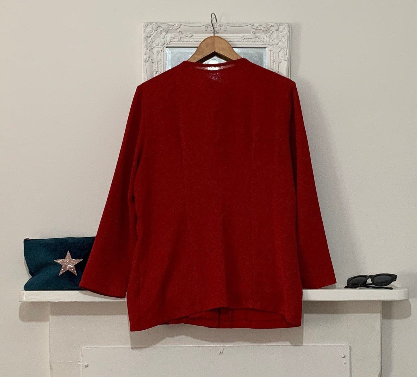 Vintage Red Blazer - Long Sleeve Lightweight Blazer Size 16