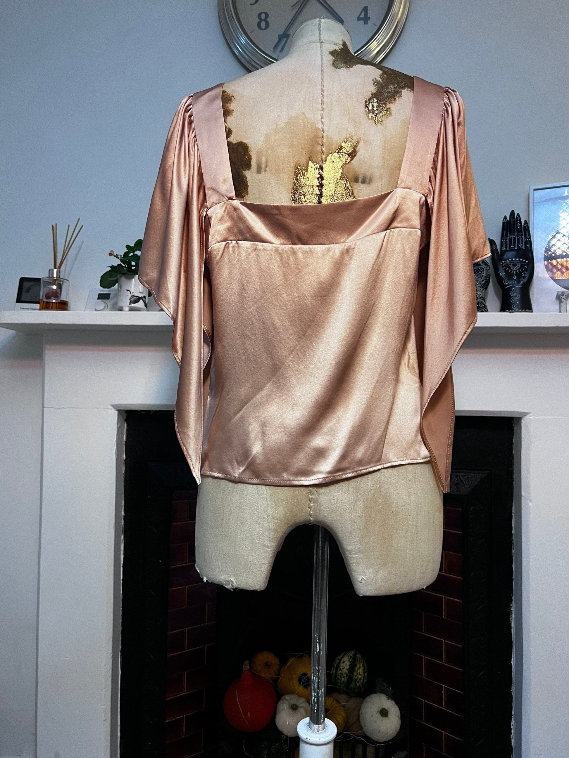 Vintage Rose Gold Silk Blouse - Paul and Joe Paris Silk Top - French Silk Blouse - Immaculate Vintage Blouse - Size 3