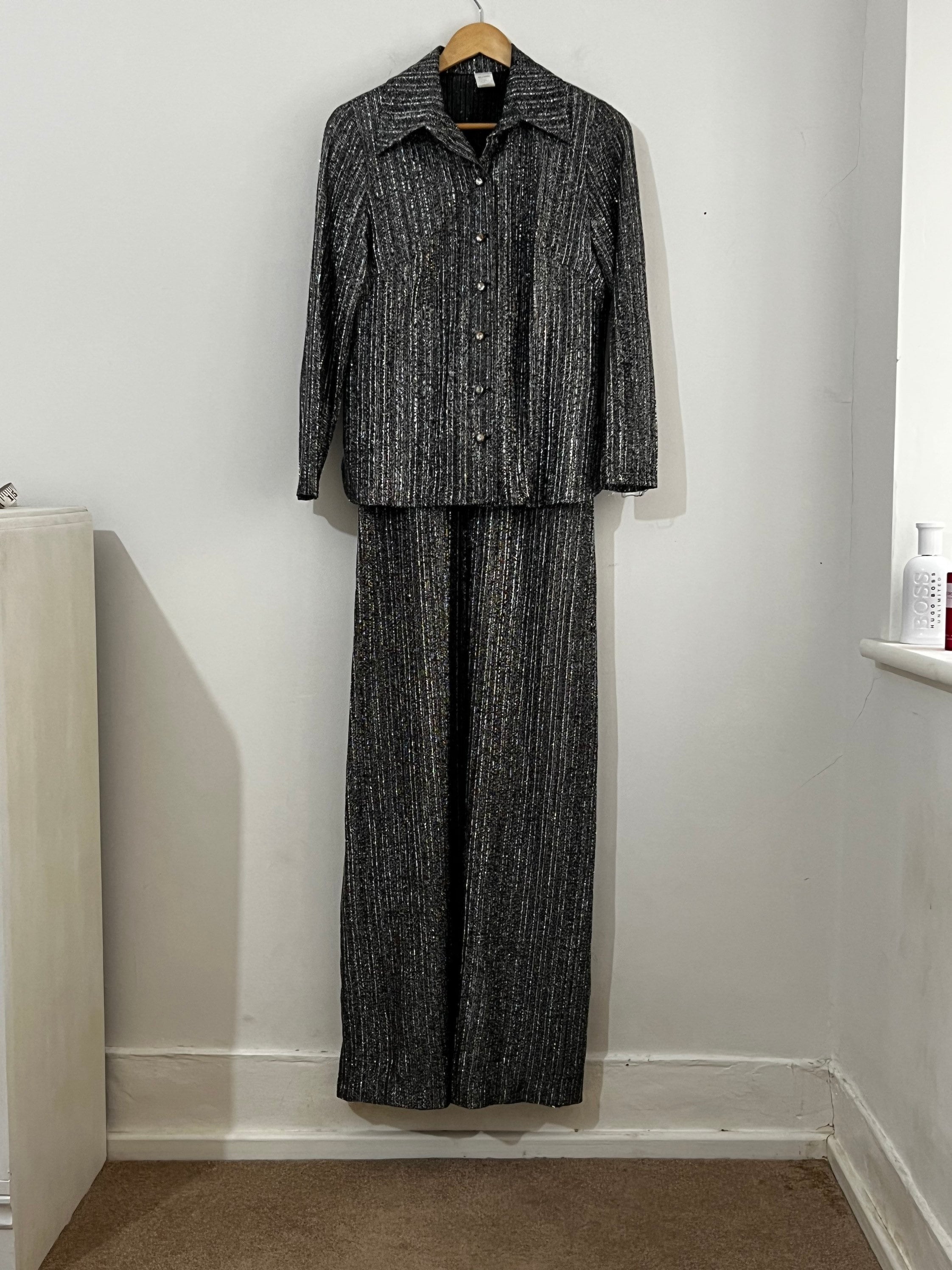 Black and silver metallic dress 2025