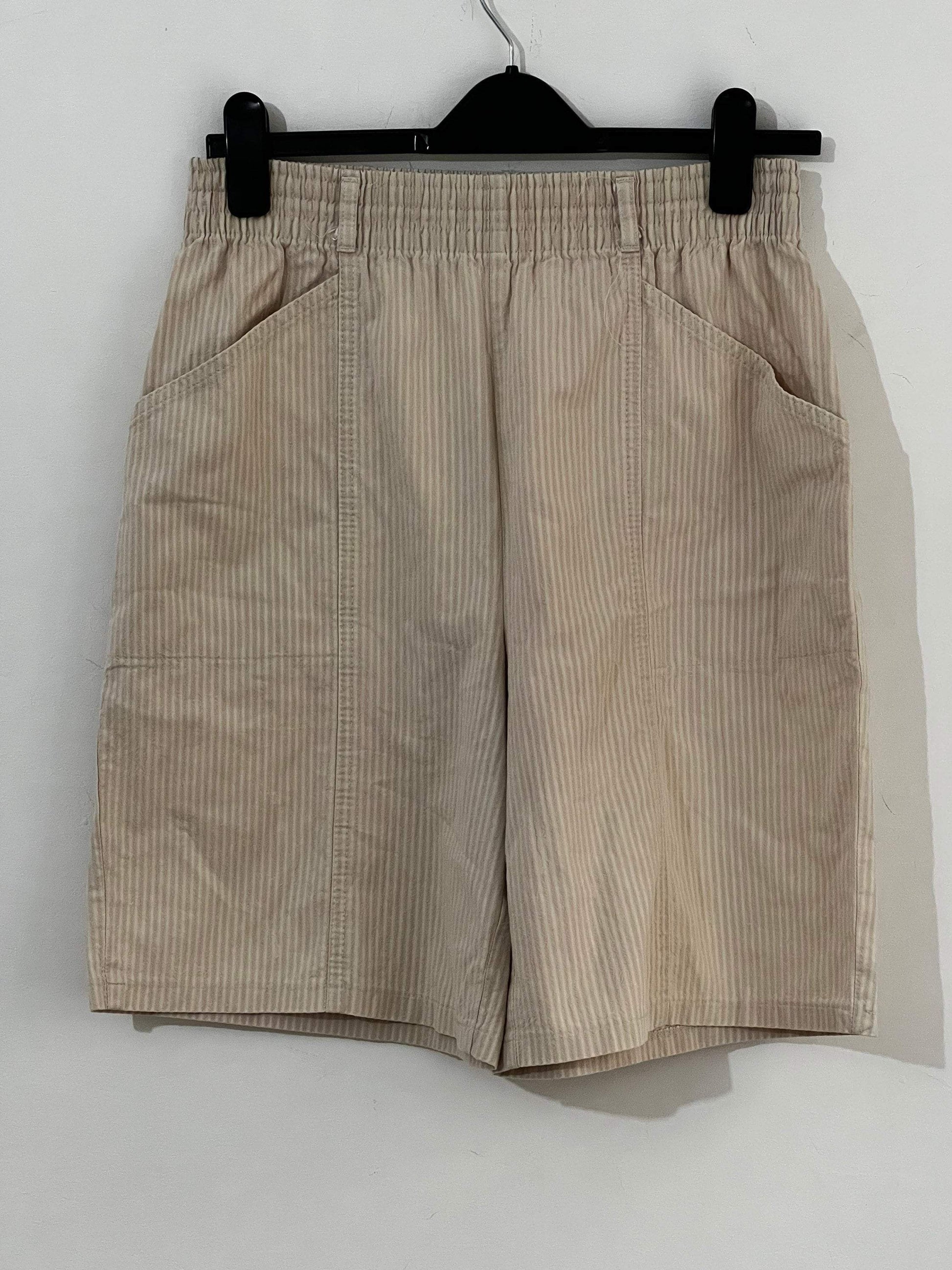 Vintage Smart shorts Vintage Smart shorts - Beige Stripe- Golf Shorts UK Size 12 Pretty Vintage - Hand Curated Vintage Clothing Boutique